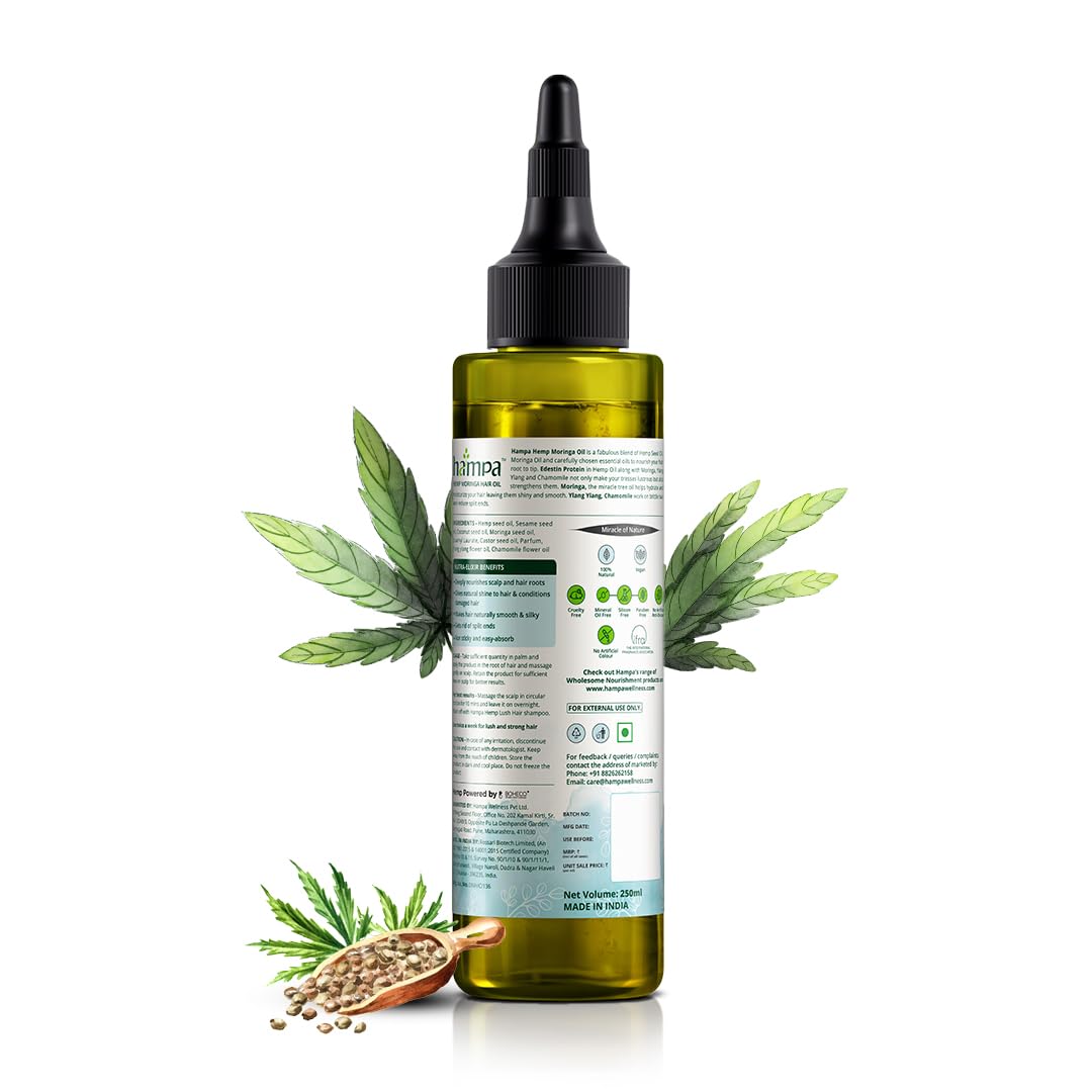 Shine & Smoothness Hair Oil - Hemp + Moringa Blend