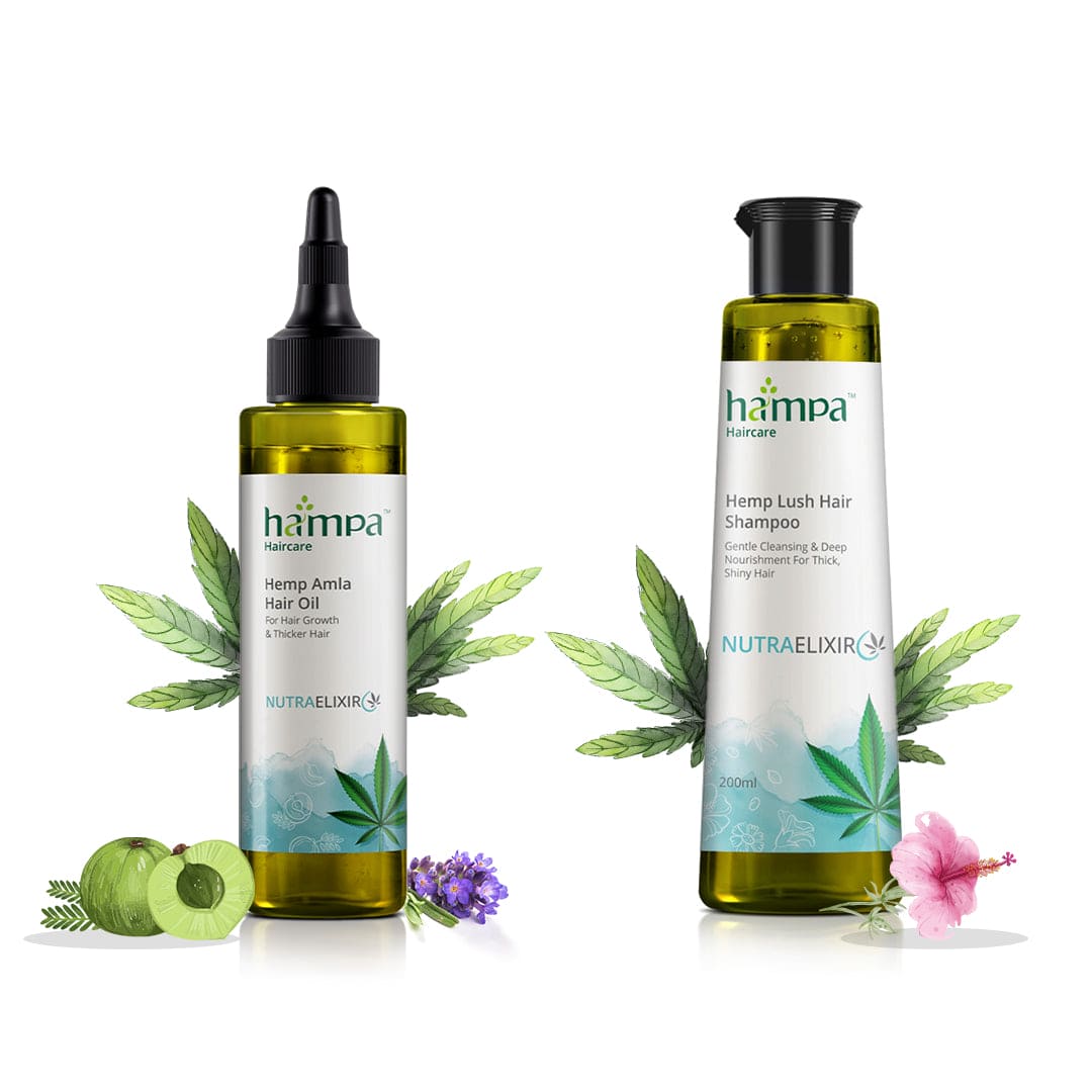 Hemp Amla Hair Oil 100ml + Hemp Lush Hair Shampoo 200ml
