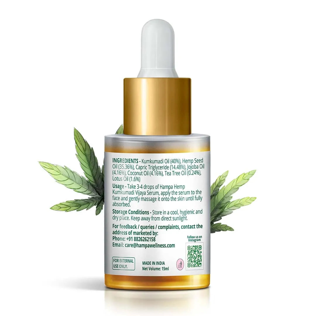 Herbal Face Serum - With Hemp Seed Oil & Lotus Extract