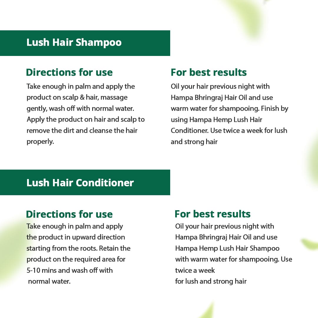 Hemp Lush Hair Shampoo 200ml + Hemp Lush Hair Conditioner 200ml