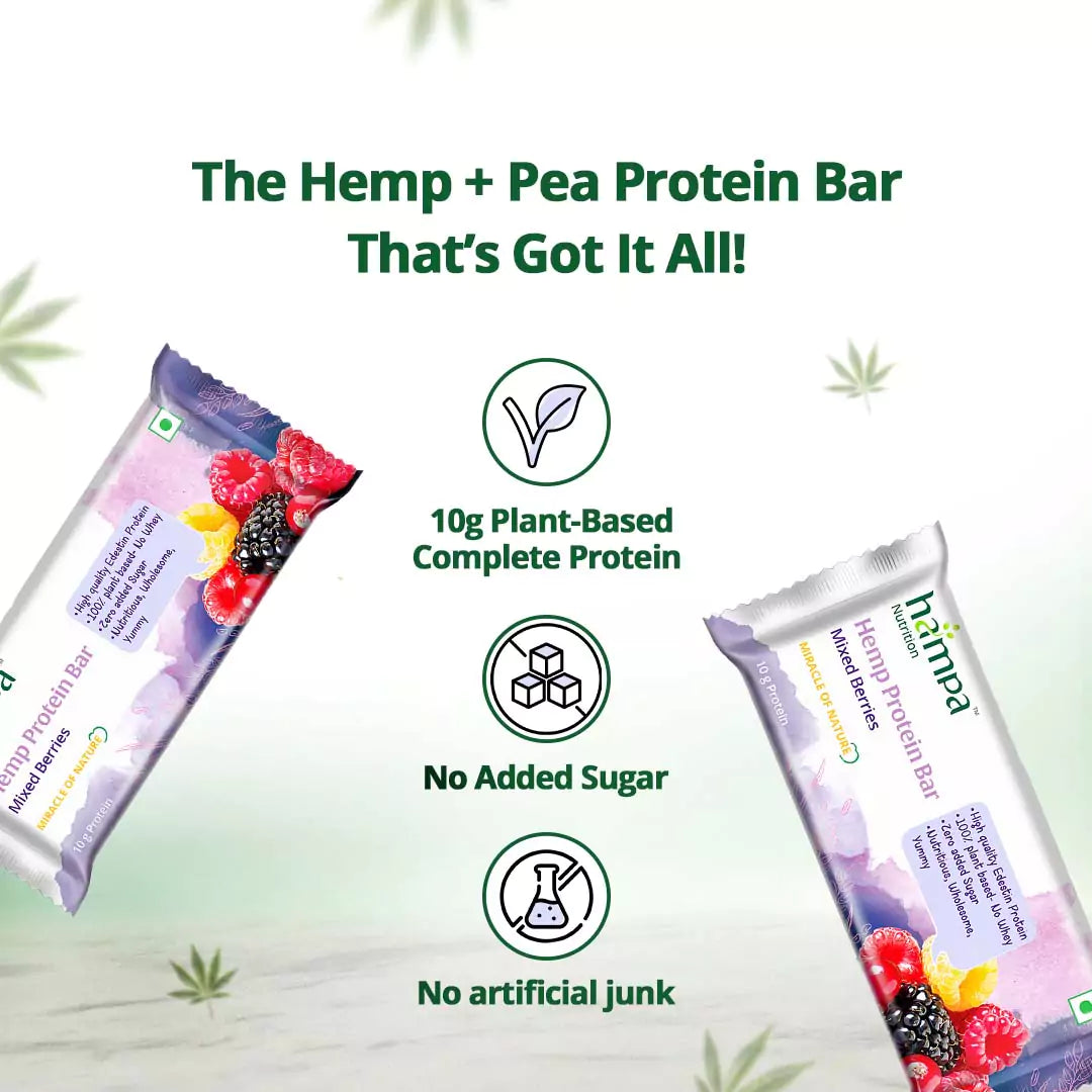 Hemp Protein Bar - Mixed Berries