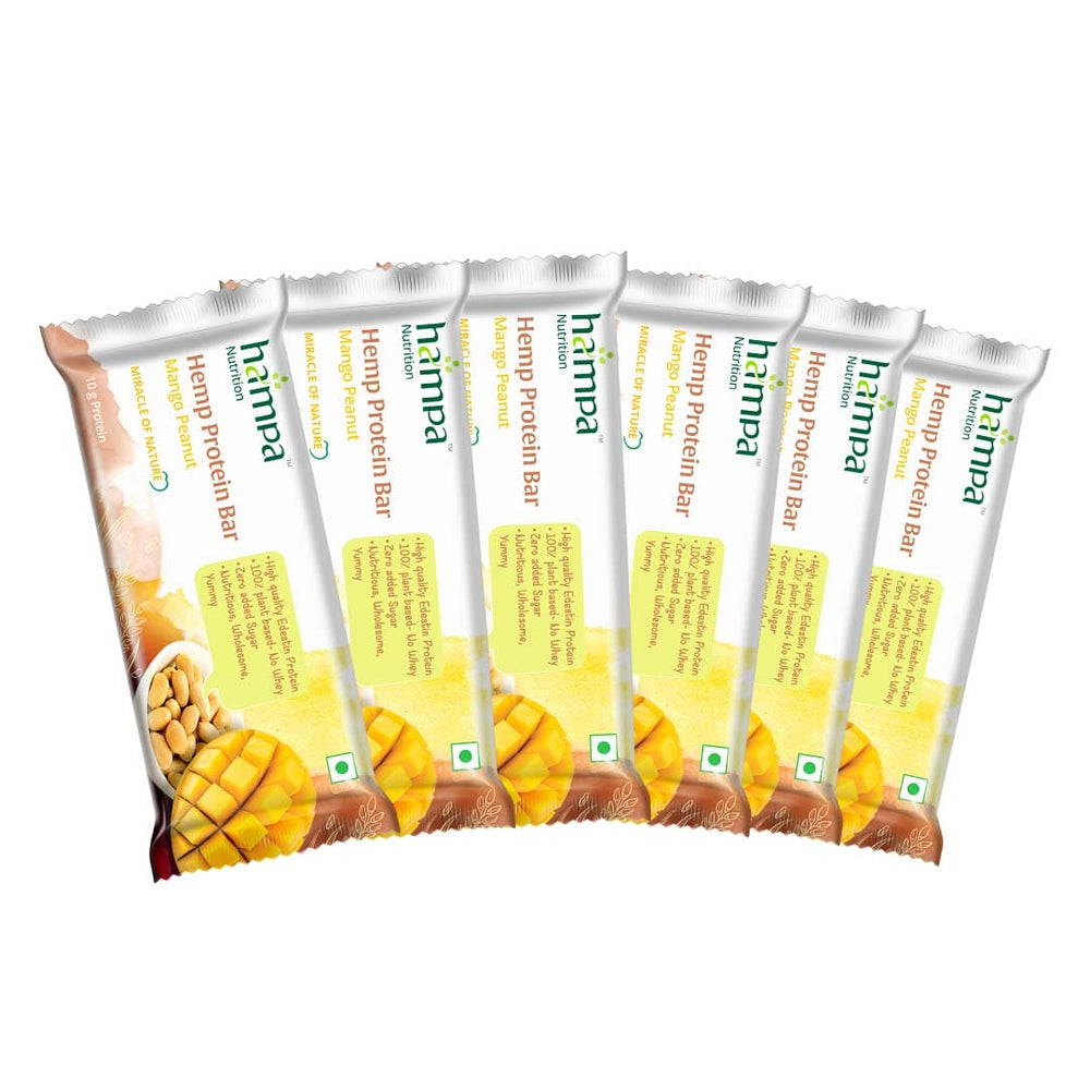 
                  
                    Hampa Hemp Protein Bar 50g - Mango Peanut - Pack of 6
                  
                
