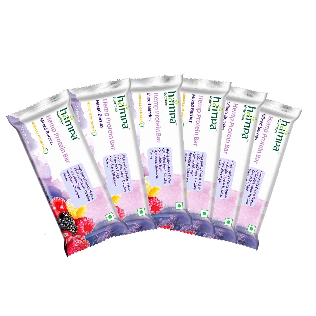 
                  
                    Hampa Hemp Protein Bar 50g - Mixed Berries - Pack of 6
                  
                