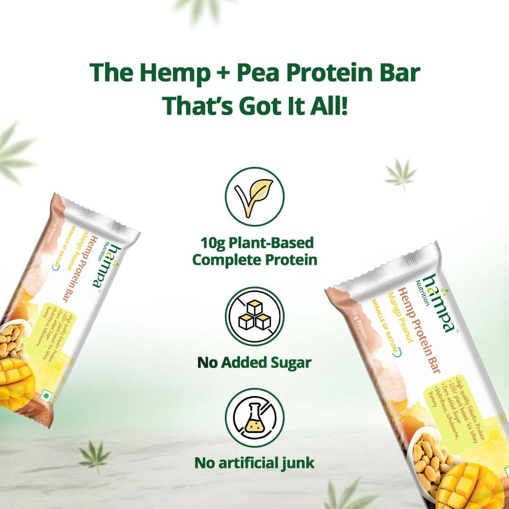 
                  
                    Hampa Hemp Protein Bar 50g - Mango Peanut - Pack of 3
                  
                