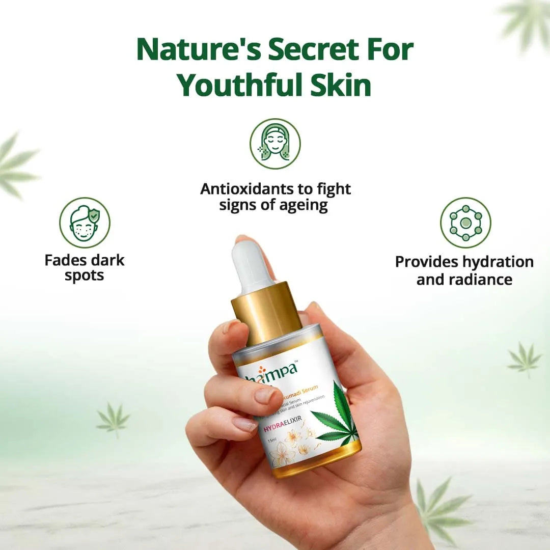 Ayurvedic Face Serum - Saffron & Hemp for Glow